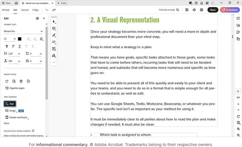 Adobe Acrobat program for teams requiring comprehensive PDF editing