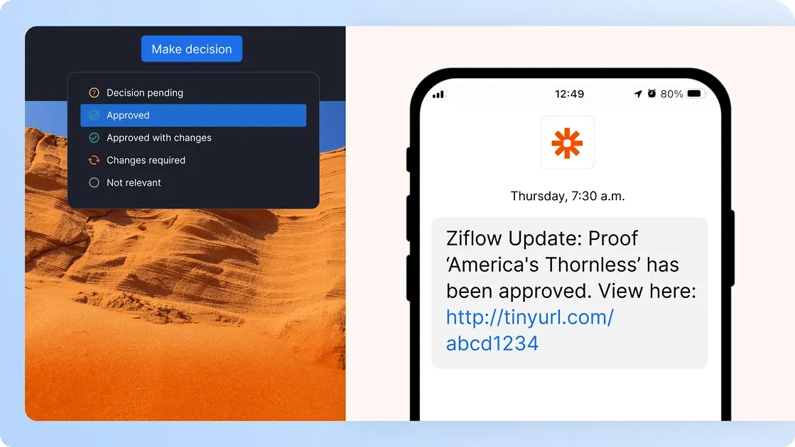 Approval notifications in your purse (or pocket) - Mobile SMS notification in Zapier-1