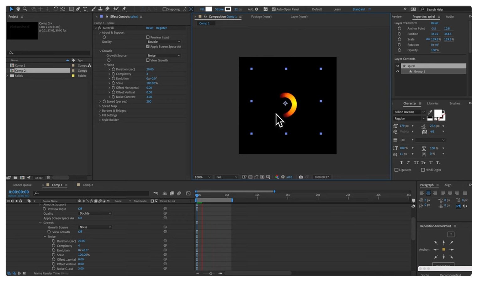 Autofill creative plugin designed to generate dynami fills and animations of layers