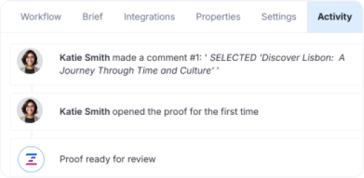 Buil-in audit trails for compliance