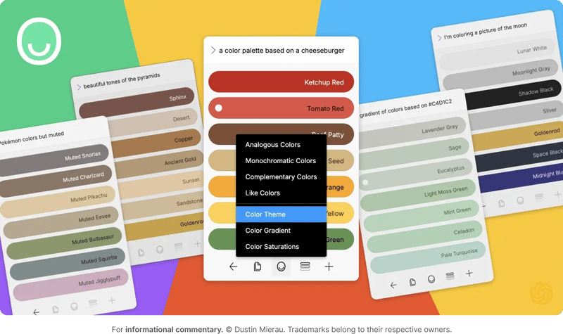 Colormate Figma plugin for selection of color palletes
