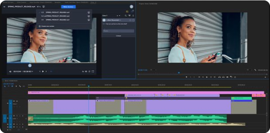 Comments and markups are shown with pixel- or frame-level accuracy