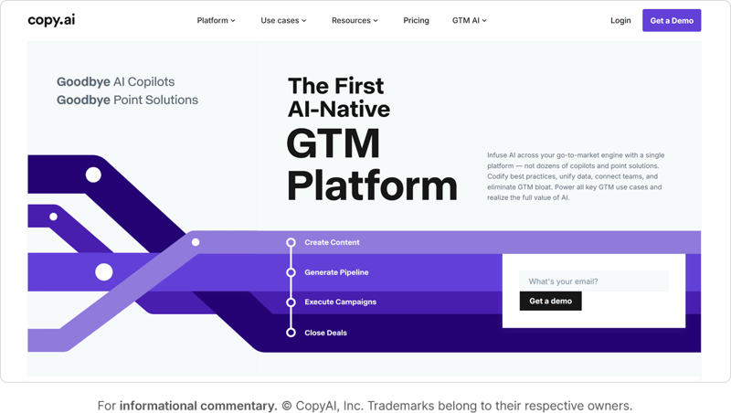 Copy AI - The First AI-Native GTM Platform