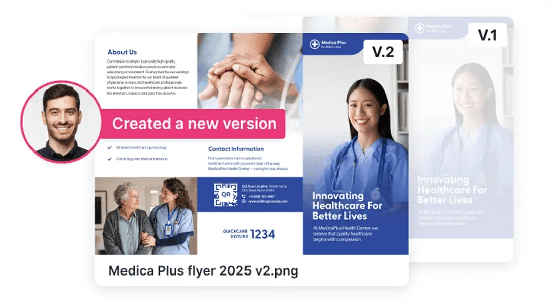 Detailed tracking of version history in Ziflow proofing-1