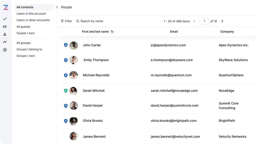 Enterprise - Granular permissions of Ziflow management