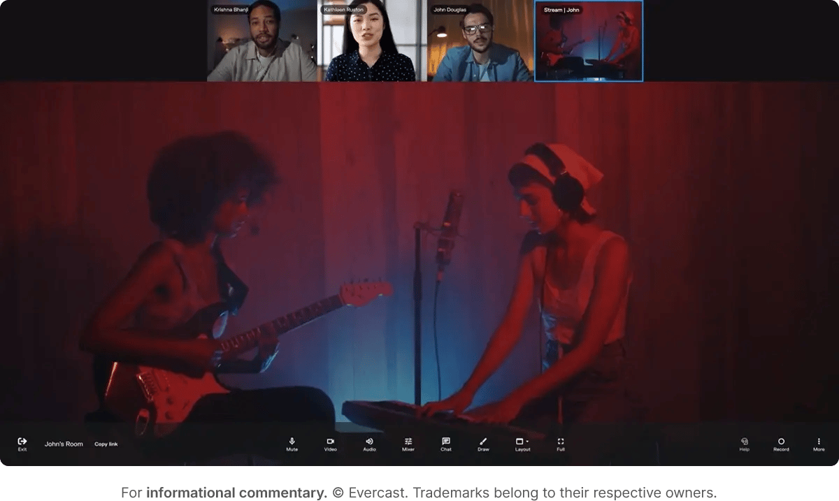 Evercast collaboration platform for production temas app dashboard