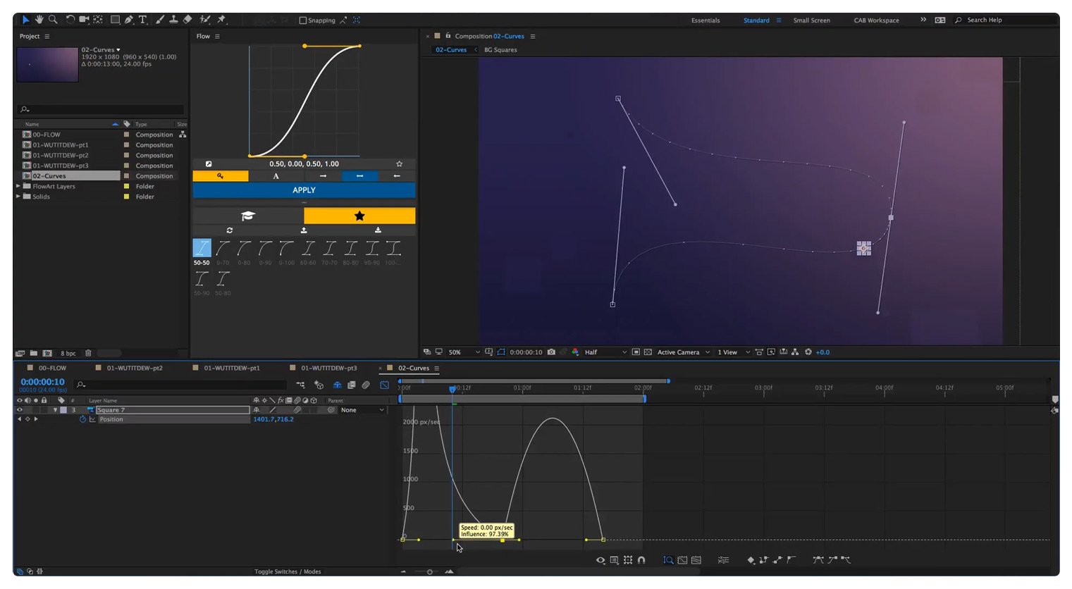 FLOW plugin to help achieve smooth, natural animations for easing curves
