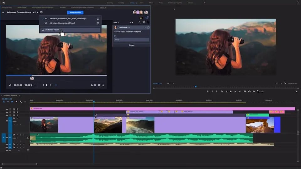Frame accurate feedback in Adobe Premiere Pro, After Effects and FInal Cut Pro X workspaces