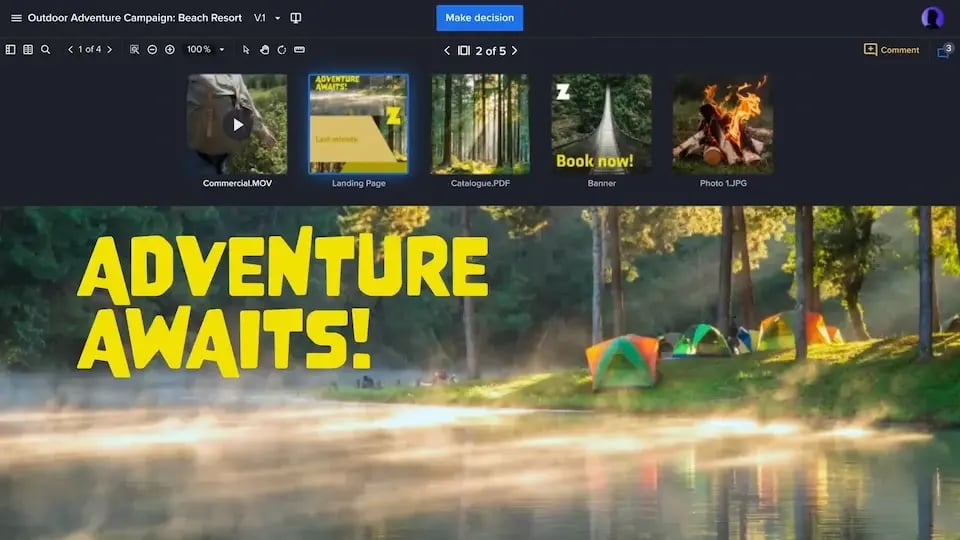 Homepage - marketing teams, Review and approve nearly any marketing asset (including live websites)