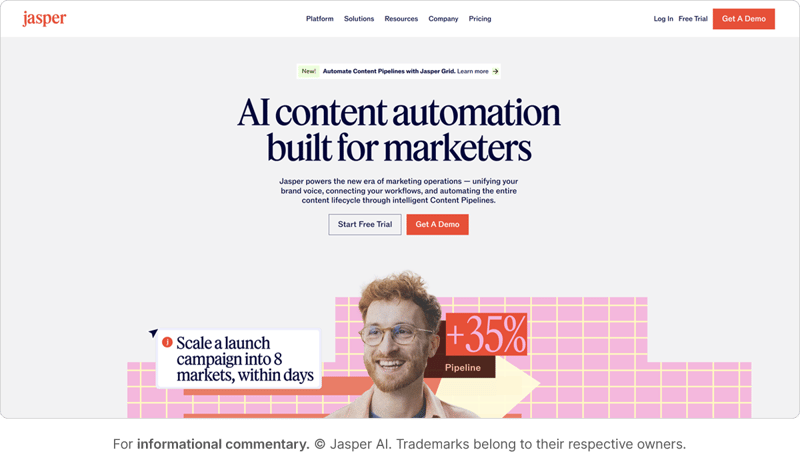 Jasper for generating marketing copy on successful campaigns