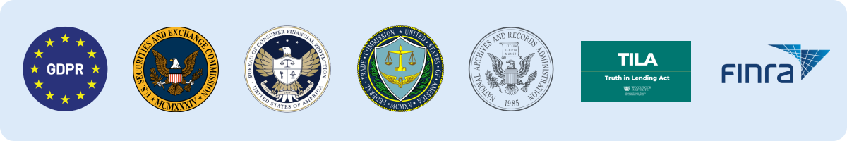 Key financial marketing bodies and regulations badges and logos