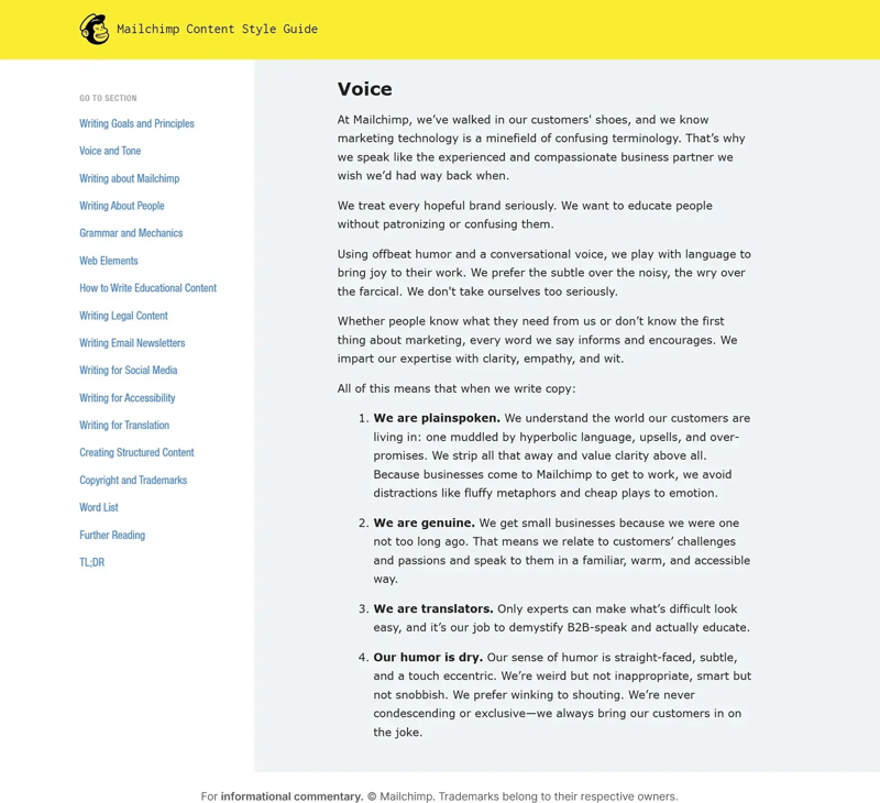 Mailchimp brand style guidelines page-1