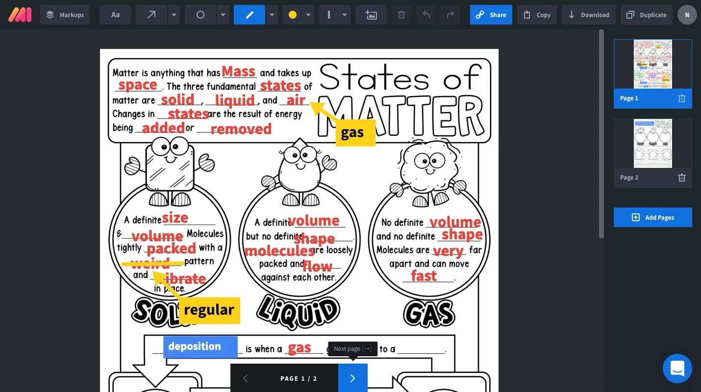 Markup hero creative content being proofed in a dashboard