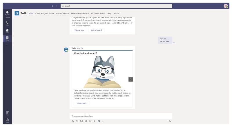 Microsoft Teams Power-up integration with Trello for collaboration across platforms