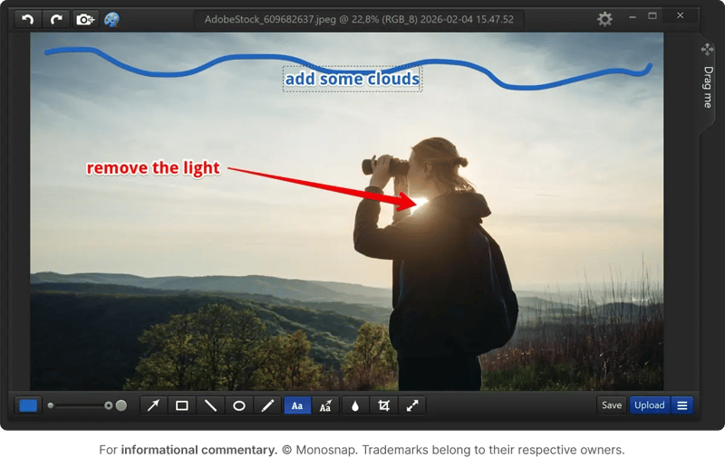 Online proofing annotation tool for taking screenshot monosnap landing page-1
