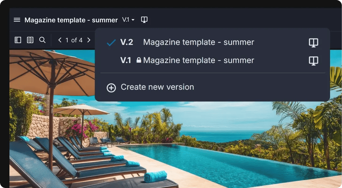 Organized project tracking in Ziflow with versions control-1