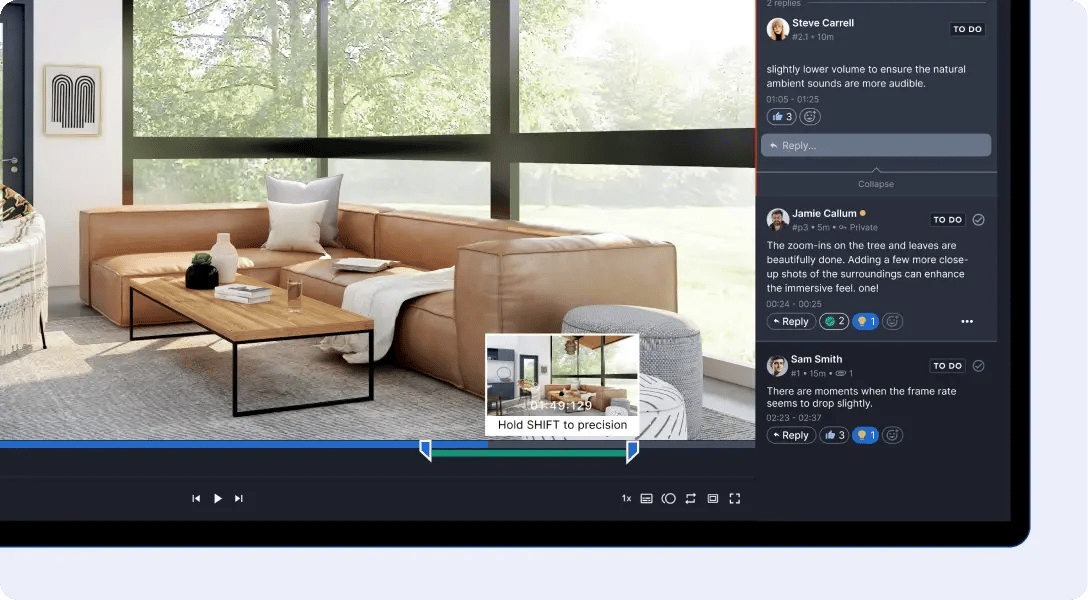 Precised annotations for staged photography or real estates in Ziflow