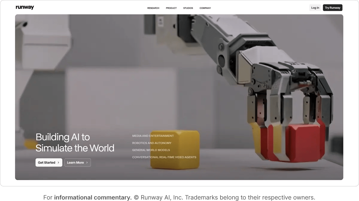 Runway provides AI video editing capabilities of expensive software