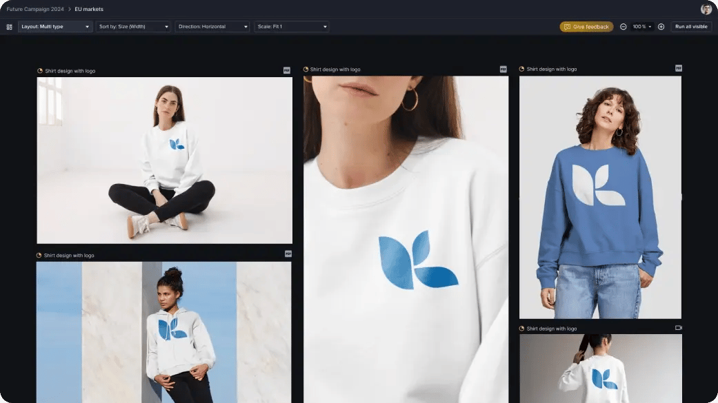 Streamline creative production for custom apparel with Ziflow online proofing features