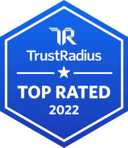 Trust Radius badge of Top Rated app in 2022