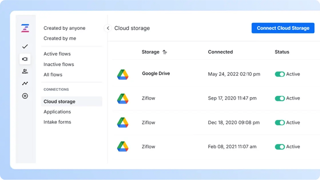 Triggered actions for streamlined workflows in Ziflow and Google Drive