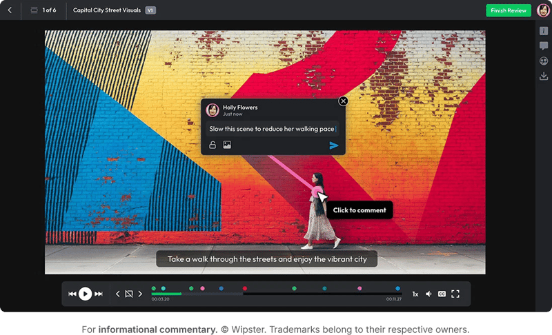 Wipster Simple video review software for small teams