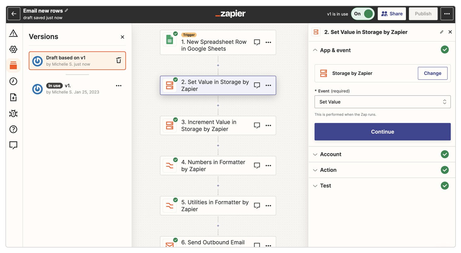 Zapier automation tool workflow