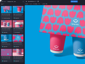 Ziflow gallery view sidebar mosaic with proof viewer-1