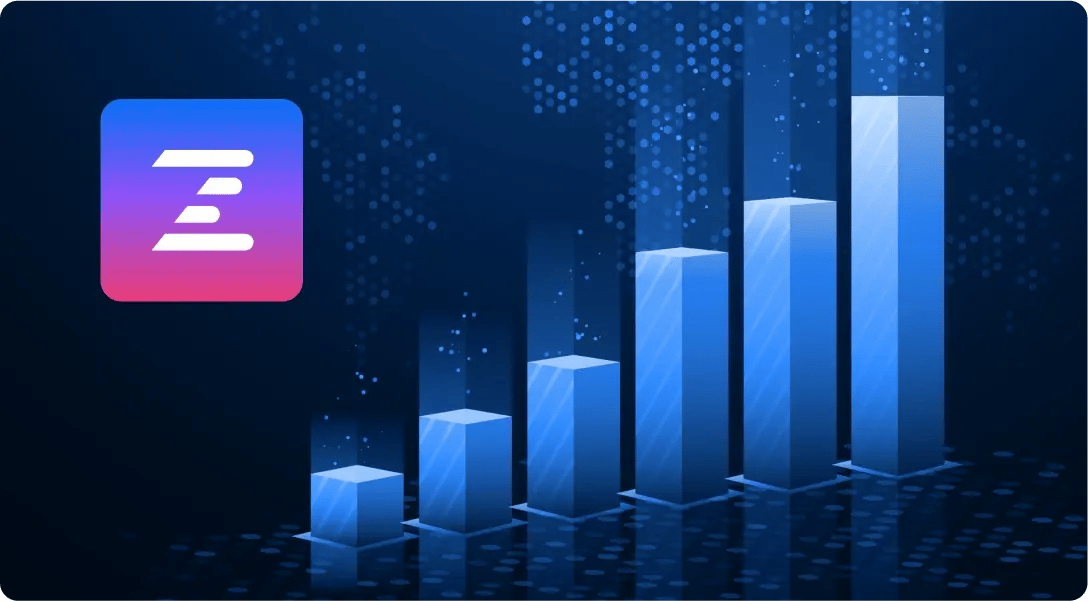 Ziflow logo and growth bar chart