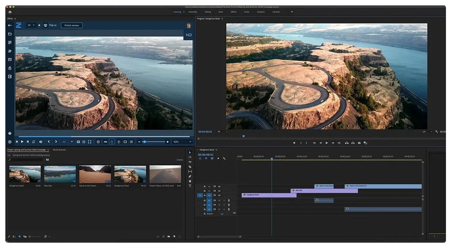 Ziflow plugin in Adobe Premiere Pro for managing video fedback