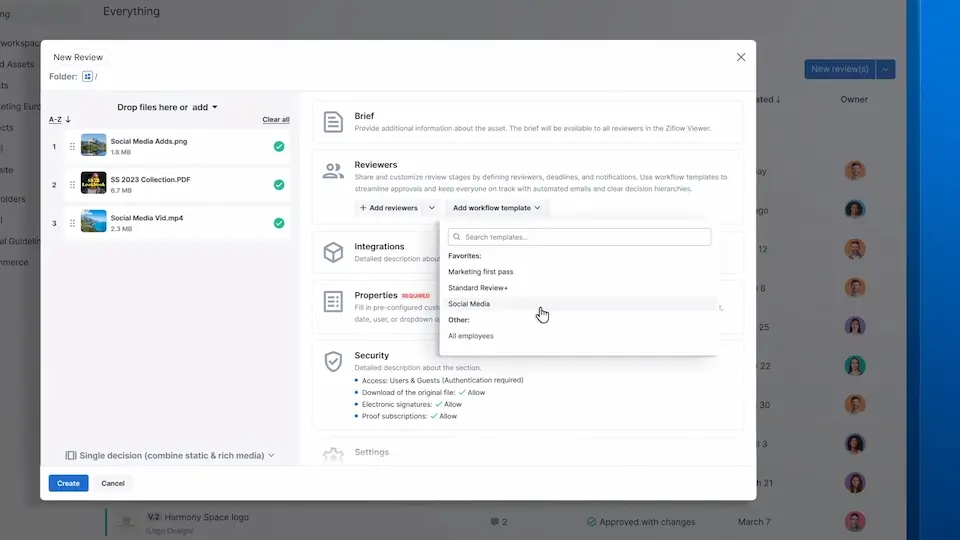 Automate any creative review and approval process