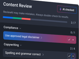 Ziflow ReviewAI checklist feature