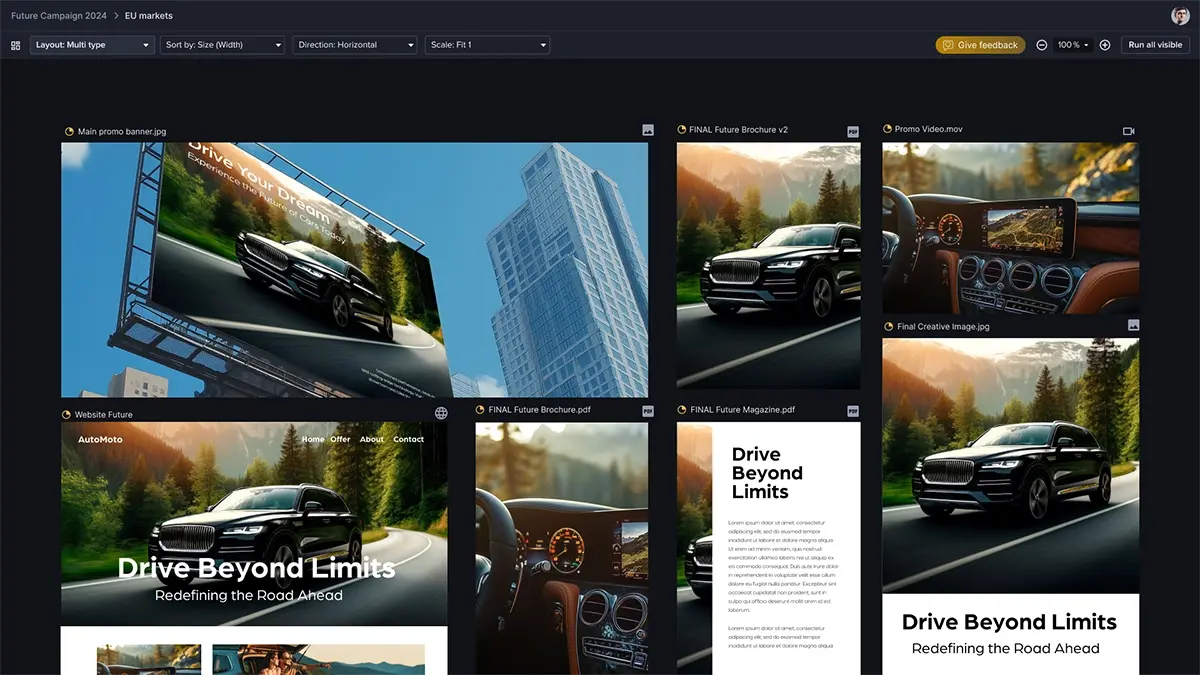 See everything, approve anything - Ziflow user interface with gallery view-2